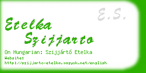 etelka szijjarto business card